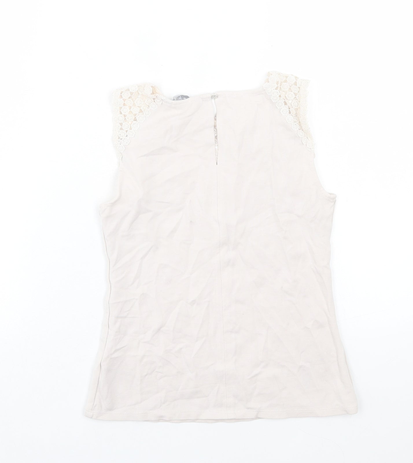 Womens UK Size XS H&M Beige Basic Tank