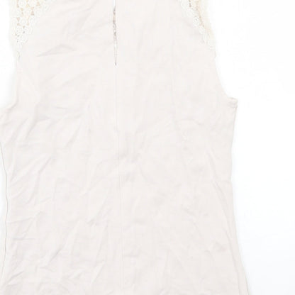 Womens UK Size XS H&M Beige Basic Tank