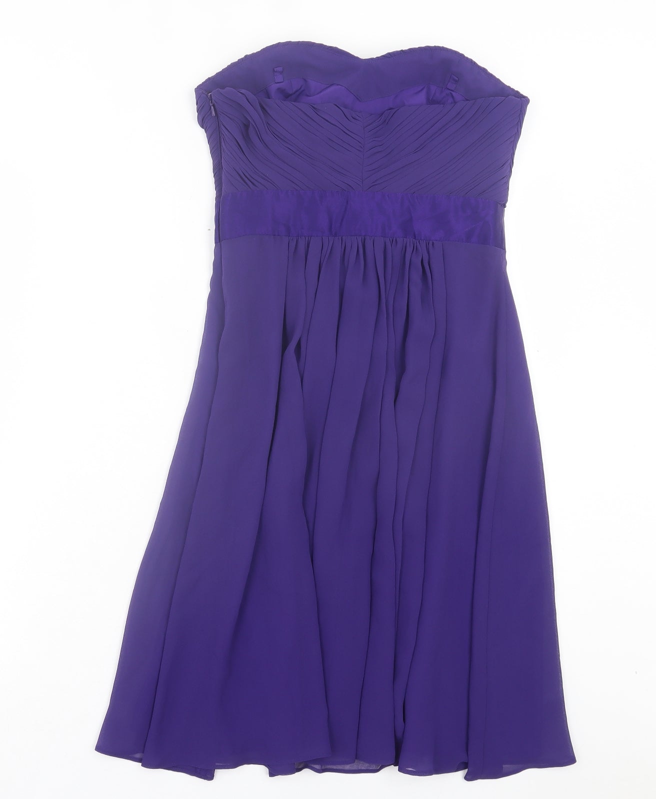 Coast Womens Purple Polyester A-Line Size 8 Sweetheart Zip