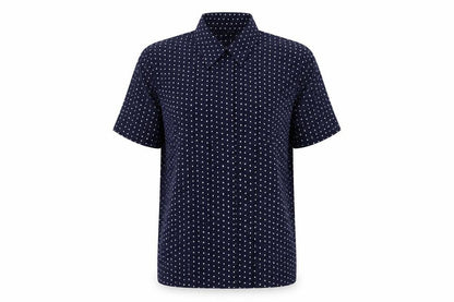 Principles Womens Blue Polka Dot Polyester Basic Button-Up Size 12 Collared