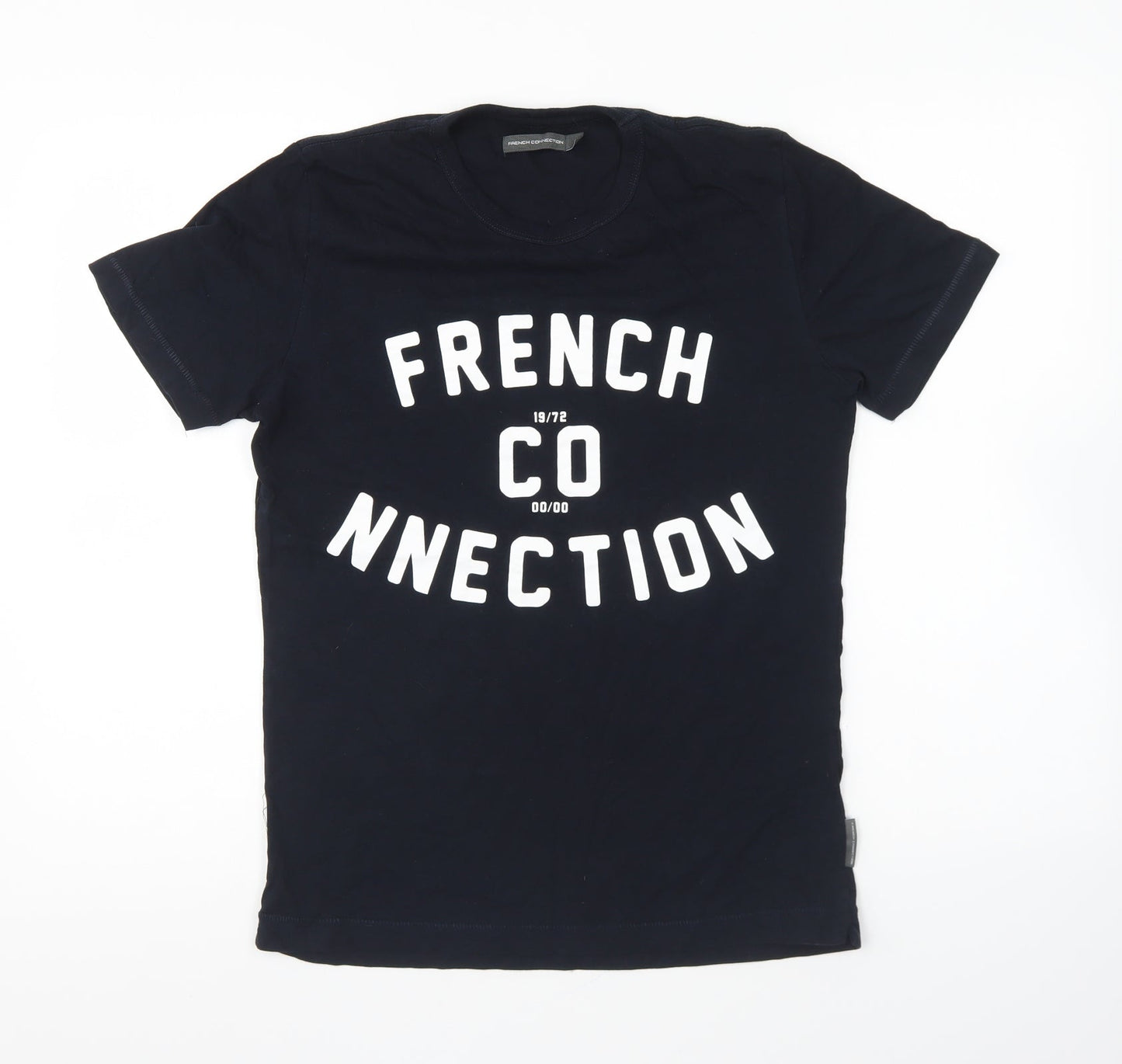Womens UK Size S French Connection Blue Basic T-Shirt