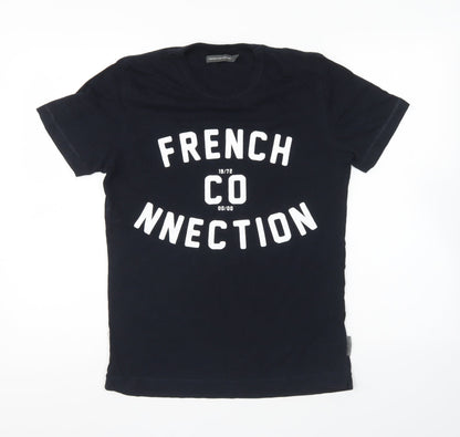 Womens UK Size S French Connection Blue Basic T-Shirt