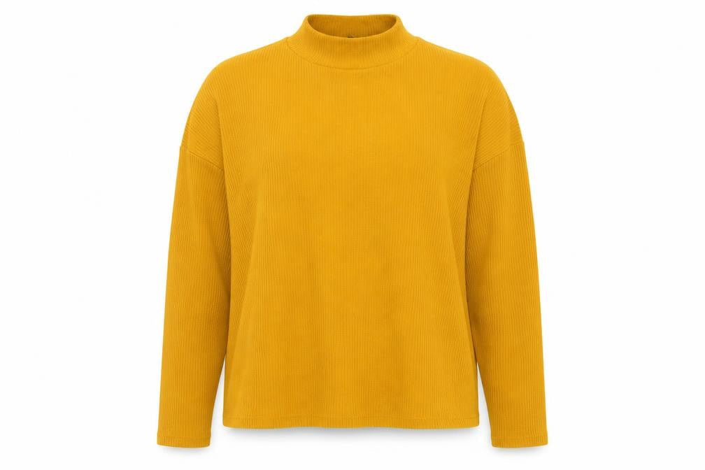 Womens UK Size L Divided Yellow Pullover Jumper