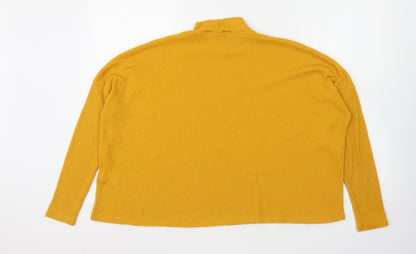 Womens UK Size L Divided Yellow Pullover Jumper