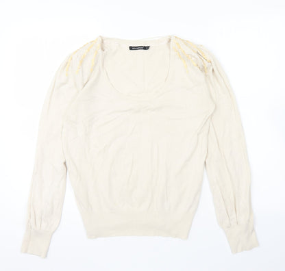 Womens UK Size 14 Atmosphere Beige Pullover Jumper