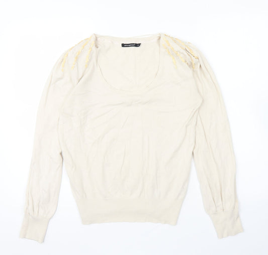 Womens UK Size 14 Atmosphere Beige Pullover Jumper