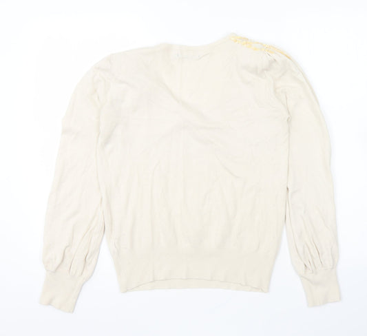 Womens UK Size 14 Atmosphere Beige Pullover Jumper