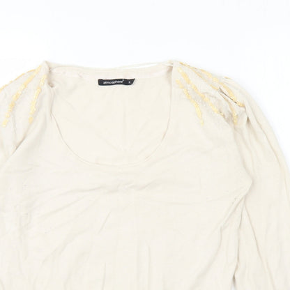 Womens UK Size 14 Atmosphere Beige Pullover Jumper