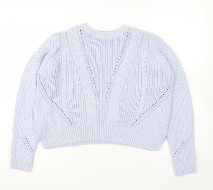 Womens UK Size 16 Marks and Spencer Blue Pullover Jumper