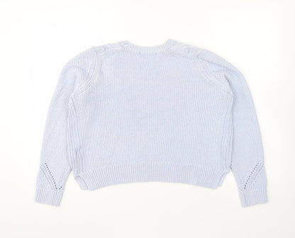 Womens UK Size 16 Marks and Spencer Blue Pullover Jumper