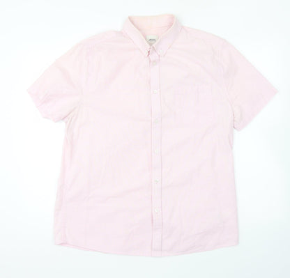 Mens UK Size L Burton Pink  Button-Up Short Sleeve Casual Shirt