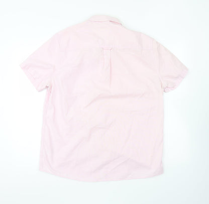 Mens UK Size L Burton Pink  Button-Up Short Sleeve Casual Shirt