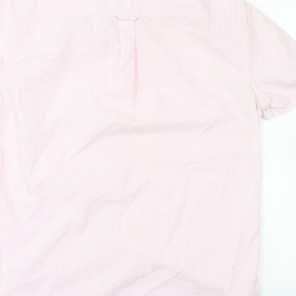 Mens UK Size L Burton Pink  Button-Up Short Sleeve Casual Shirt