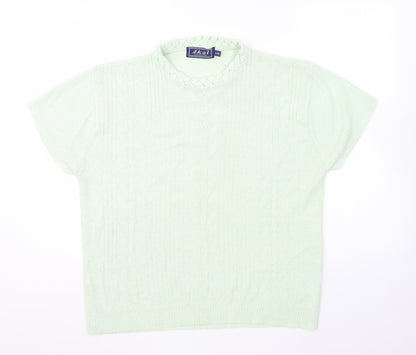 Womens UK Size L Akal Green Pullover Jumper