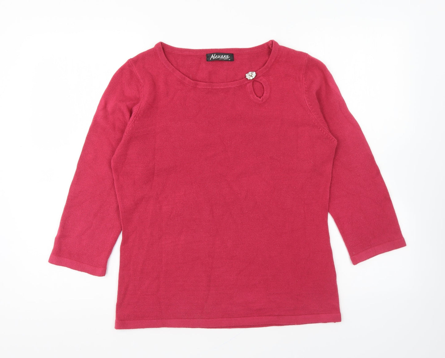 Womens UK Size M Alexara Pink Pullover Jumper