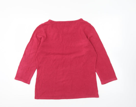 Womens UK Size M Alexara Pink Pullover Jumper