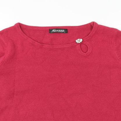 Womens UK Size M Alexara Pink Pullover Jumper