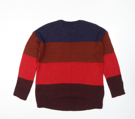 Womens UK Size S New Look Multicoloured Pullover Jumper