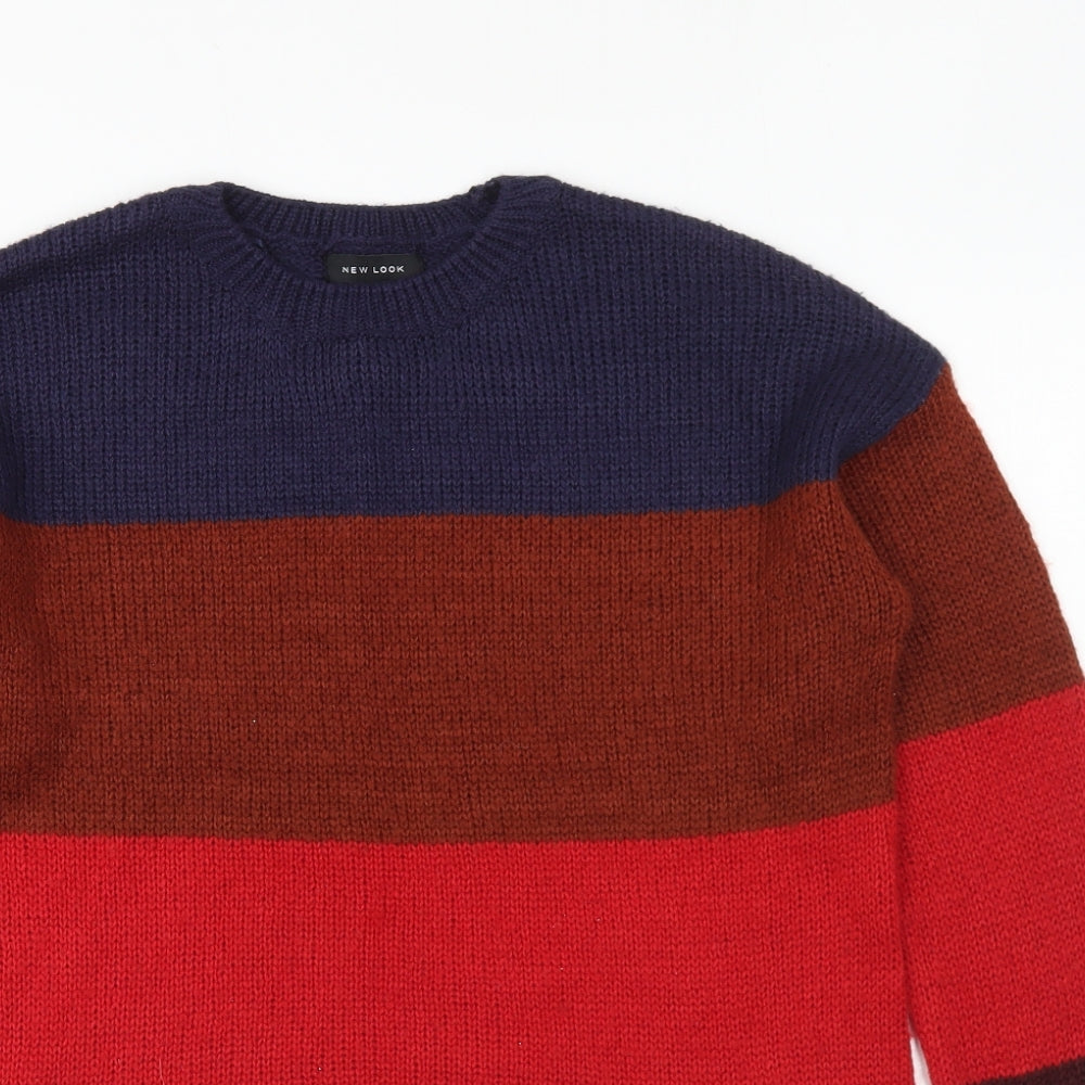Womens UK Size S New Look Multicoloured Pullover Jumper