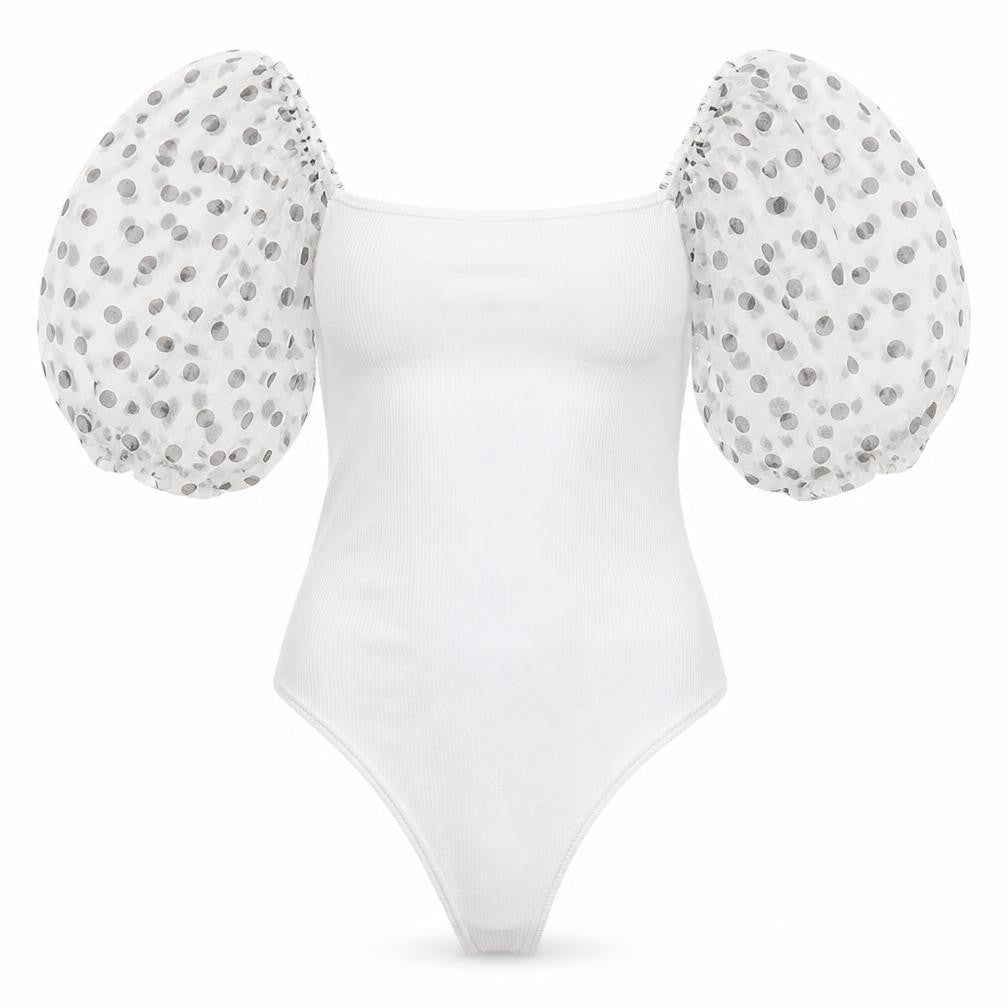 Womens UK Size 10 PRETTYLITTLETHING One-Piece White Bodysuit