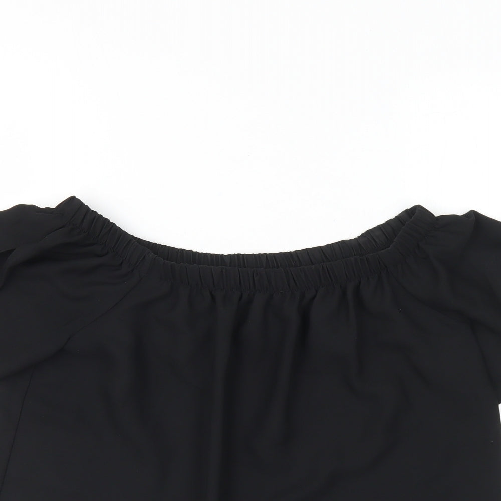 Womens UK Size 10 Atmosphere Black Basic Blouse