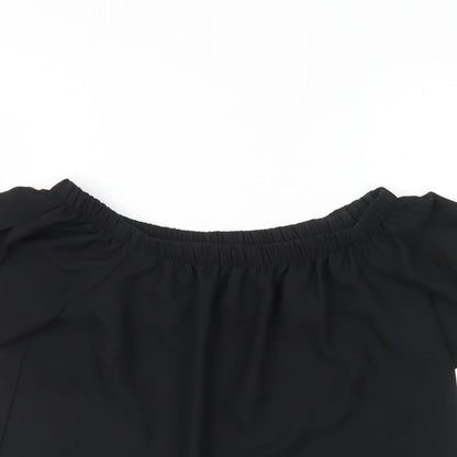 Womens UK Size 10 Atmosphere Black Basic Blouse