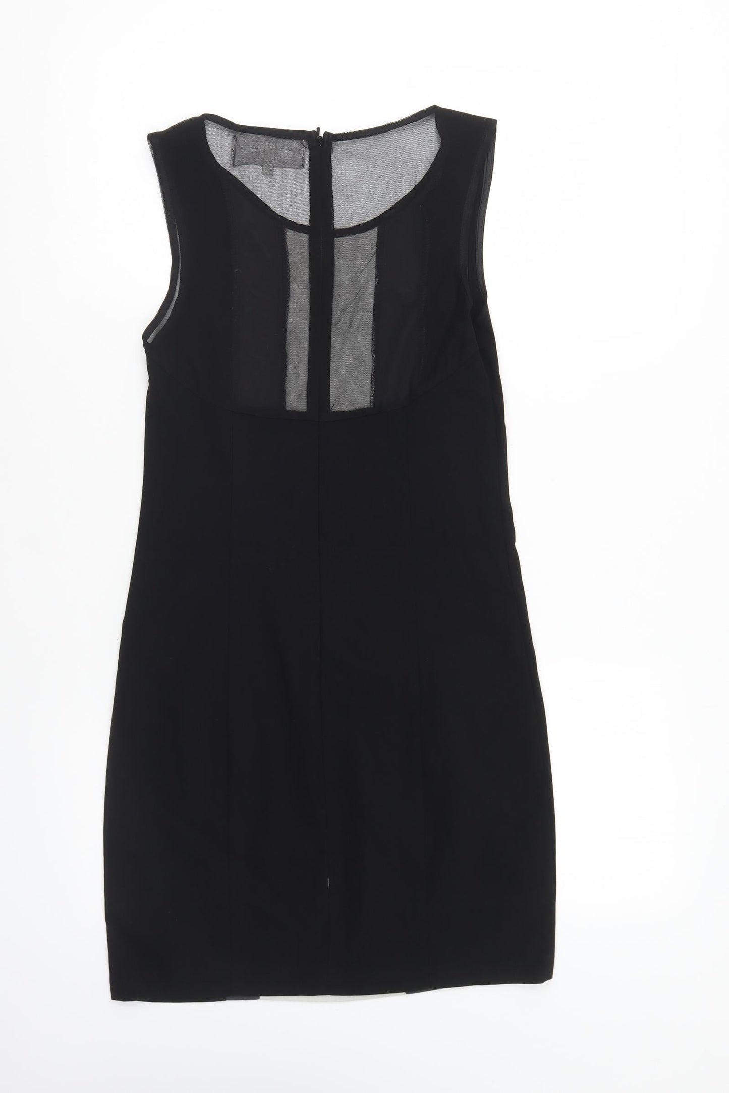 PARISIAN SIGNATURE Womens Black Cotton Bodycon Size M Round Neck Zip