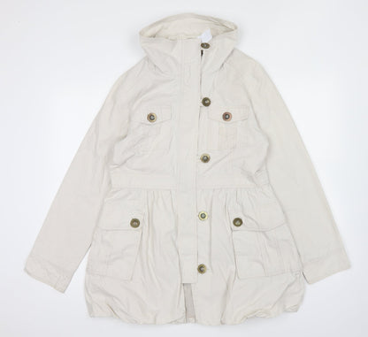 New Look Womens Beige Trench Coat Coat Size 12 Zip