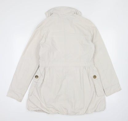 New Look Womens Beige Trench Coat Coat Size 12 Zip