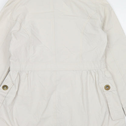 New Look Womens Beige Trench Coat Coat Size 12 Zip