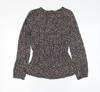 Womens UK Size 6 Marks and Spencer Black Basic Blouse