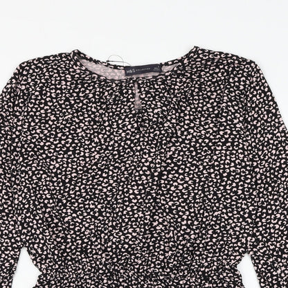Womens UK Size 6 Marks and Spencer Black Basic Blouse