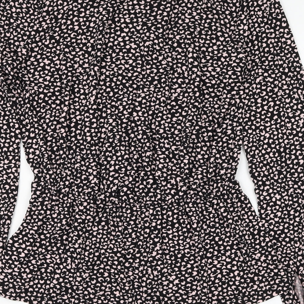 Womens UK Size 6 Marks and Spencer Black Basic Blouse