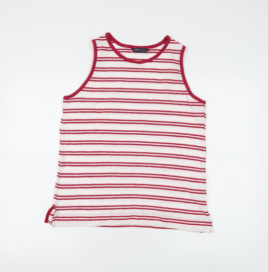 Womens UK Size 12 Marks and Spencer White Basic Tank