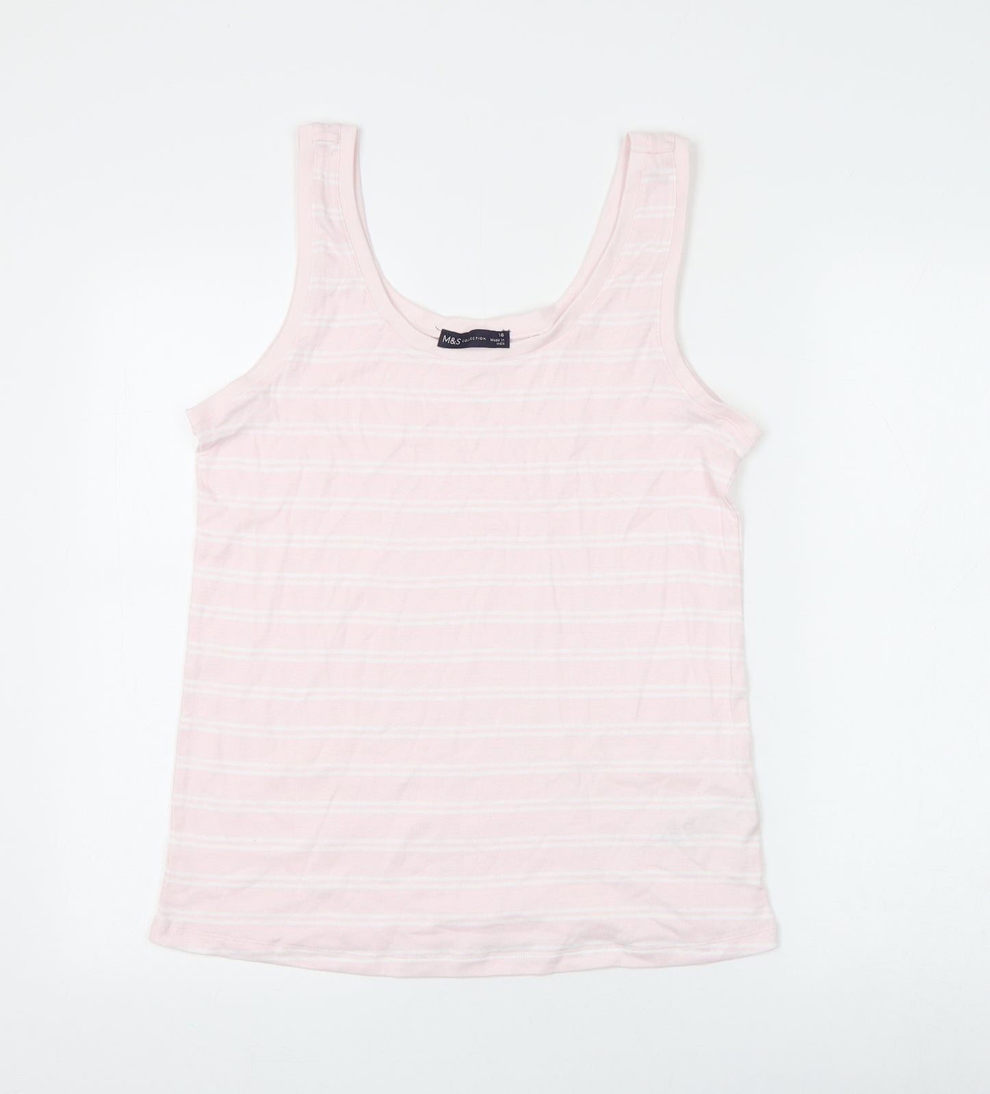 Womens UK Size 16 Marks and Spencer Pink Basic Tank