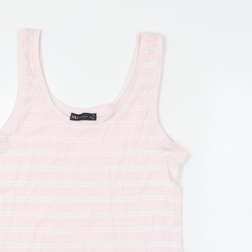 Womens UK Size 16 Marks and Spencer Pink Basic Tank