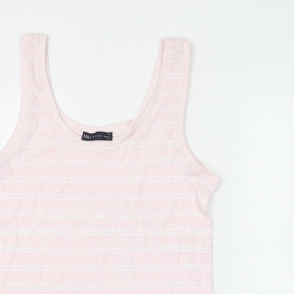 Womens UK Size 16 Marks and Spencer Pink Basic Tank