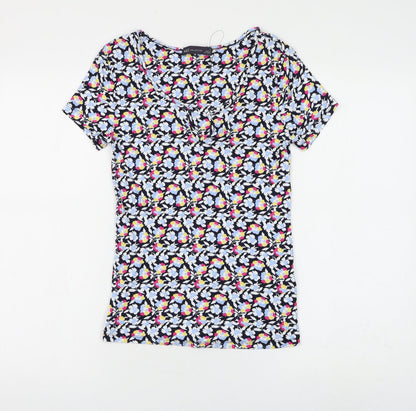Womens UK Size 8 Marks and Spencer Blue Basic T-Shirt