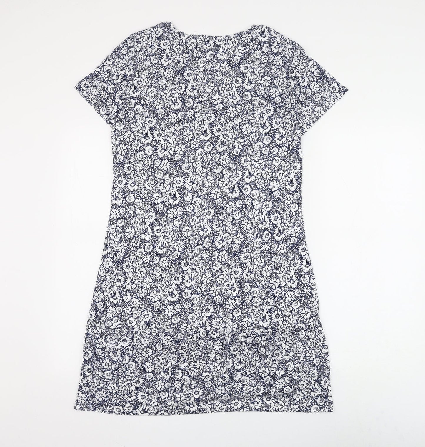 Marks and Spencer Womens Blue Floral Polyester Top Dress Size 8