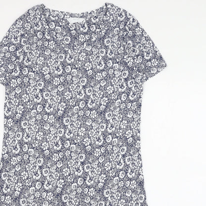Marks and Spencer Womens Blue Floral Polyester Top Dress Size 8