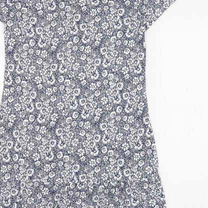 Marks and Spencer Womens Blue Floral Polyester Top Dress Size 8