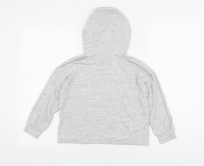 Marks and Spencer Girls Grey Polyester Pullover Hoodie Size 10-11 Years Pullover