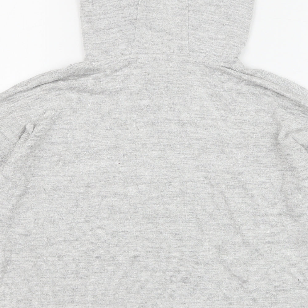 Marks and Spencer Girls Grey Polyester Pullover Hoodie Size 10-11 Years Pullover