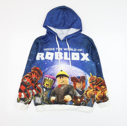 Preworn Boys Blue Polyester Pullover Hoodie Size 3 Years Pullover - Roblox