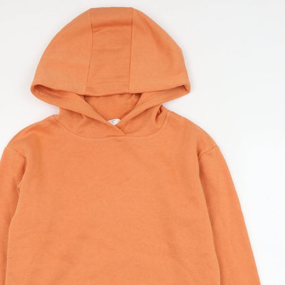 Primark Womens Orange Polyester Pullover Hoodie Size 4 Pullover