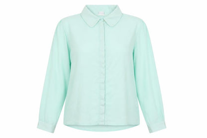 Cooperative Womens Green Polyester Basic Button-Up Size L Collared