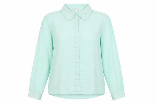 Cooperative Womens Green Polyester Basic Button-Up Size L Collared