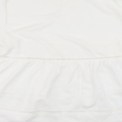 SheIn Womens White Polyester Basic Blouse Size XL Round Neck