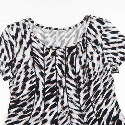 Womens UK Size S Preworn Multicoloured Basic T-Shirt