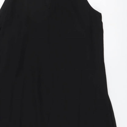 Body Flirt Womens Black Polyester A-Line Size 12 Halter Zip